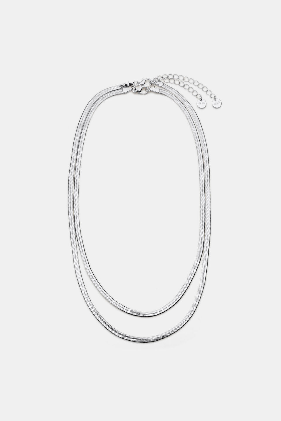 Double Layer Necklace  Silver