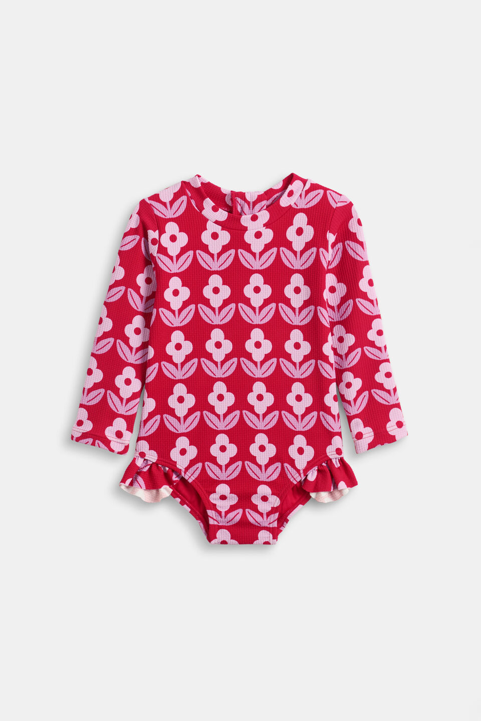 Floral Rashsuit  Chilli Red