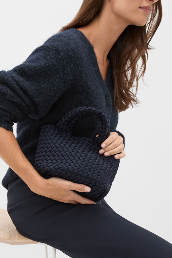 Woven Textured Crossbody Bag  Twilight Blue  hi-res