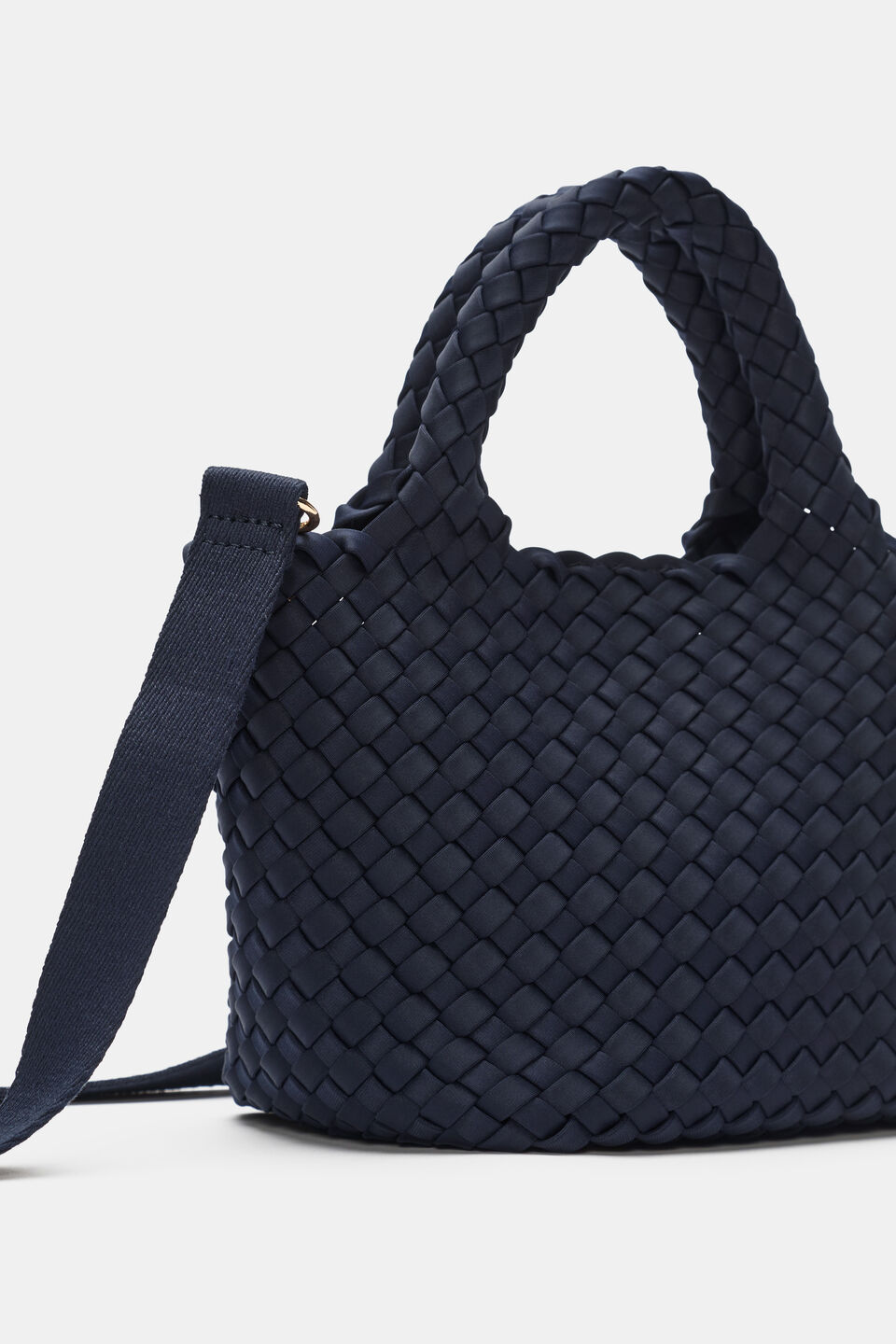Woven Textured Crossbody Bag  Twilight Blue