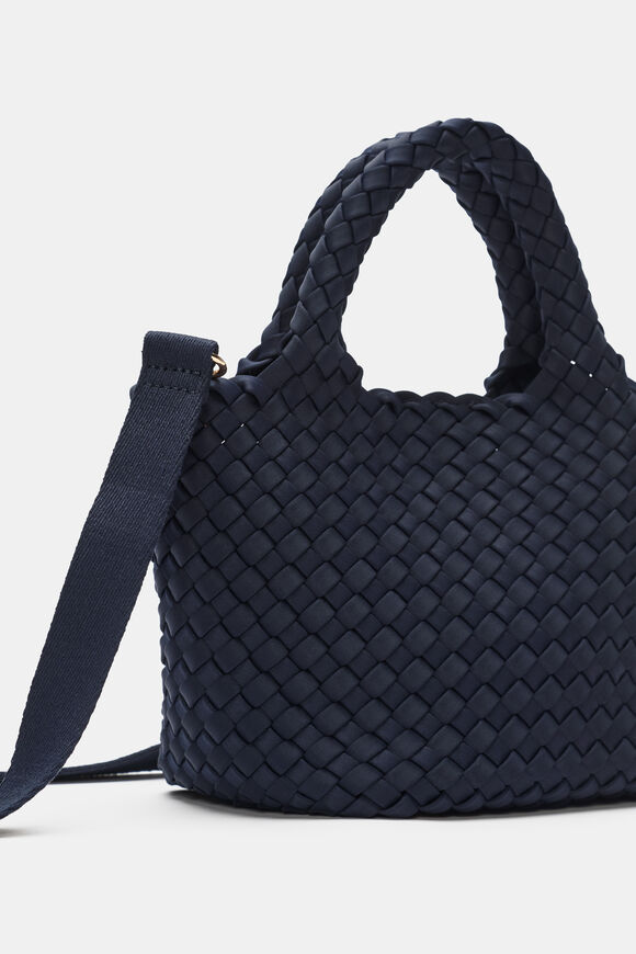 Woven Textured Crossbody Bag  Twilight Blue  hi-res