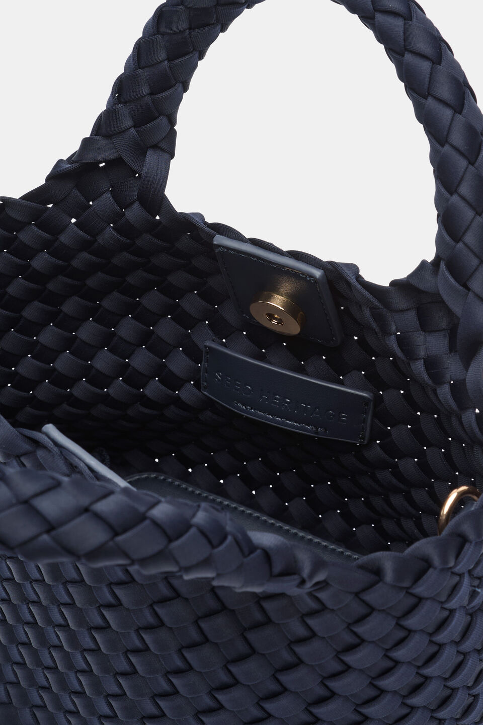 Woven Textured Crossbody Bag  Twilight Blue