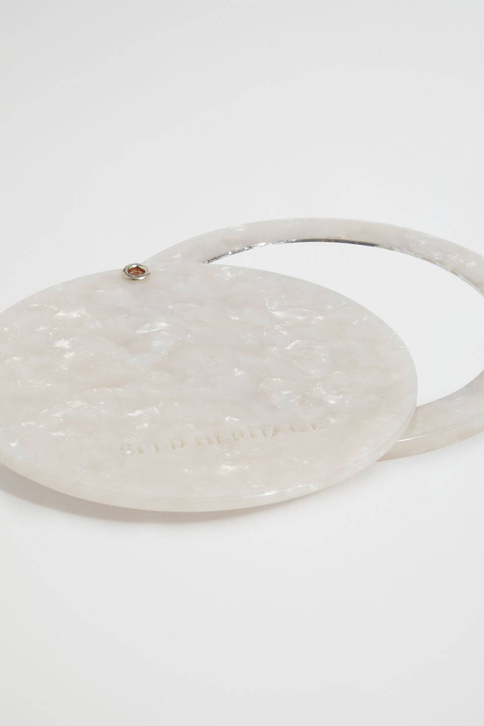 Resin Compact Mirror  Ivory