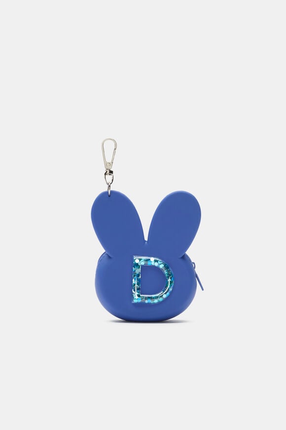 Bunny Silicone Initial Keyring  D  hi-res
