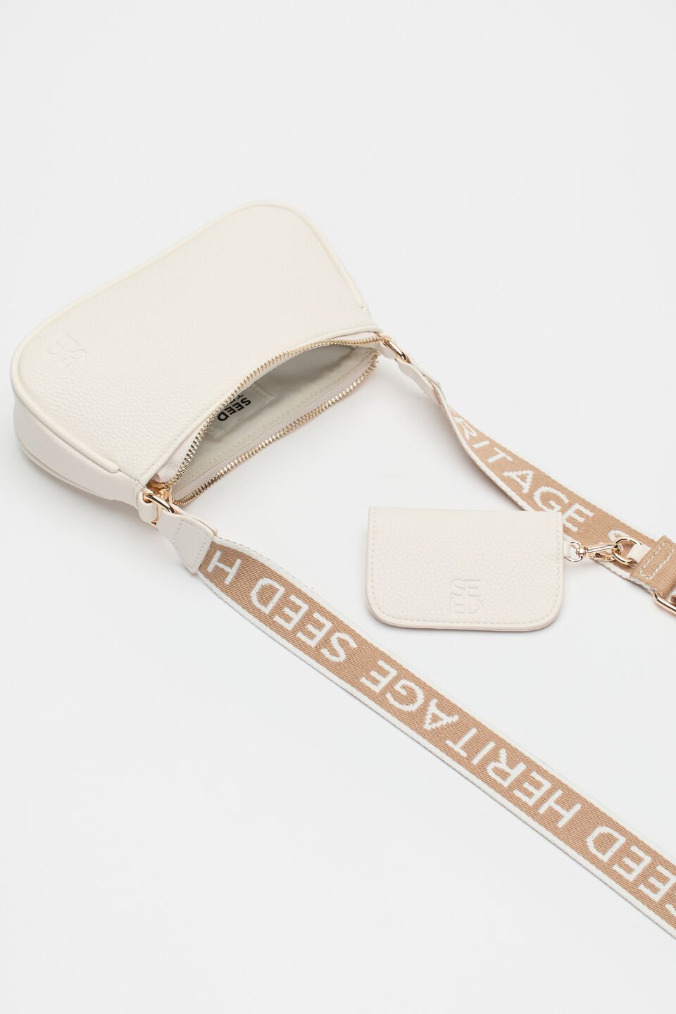 Twin Cross Body Bag  Light Cream
