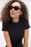 Core Australian Cotton Rib Tee  Black  hi-res