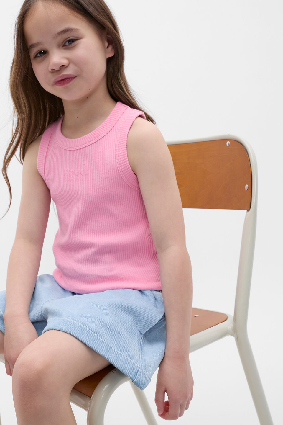 Core Logo Rib Tank  Candy Pink