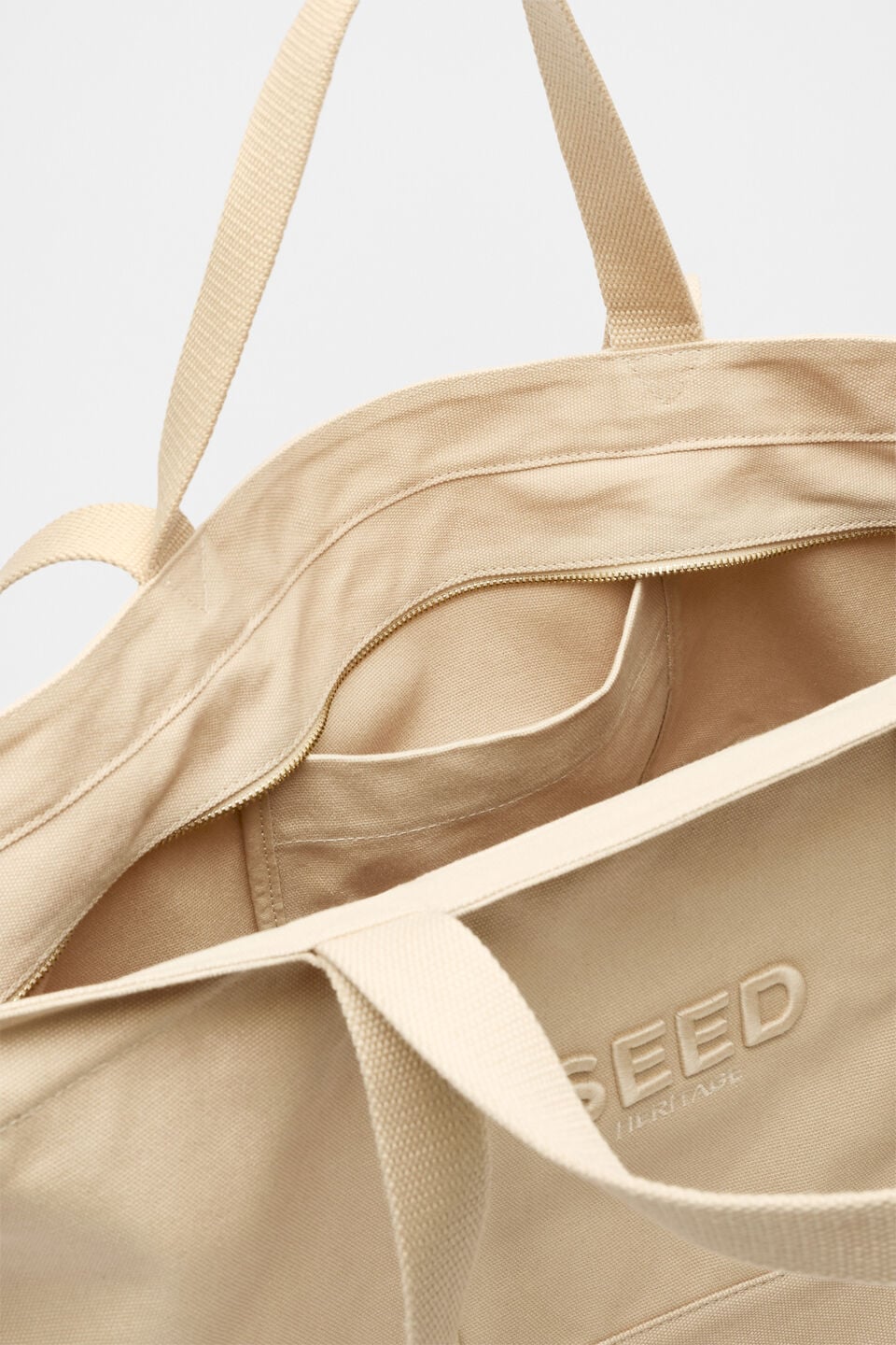 Seed Overnight Tote  Ecru