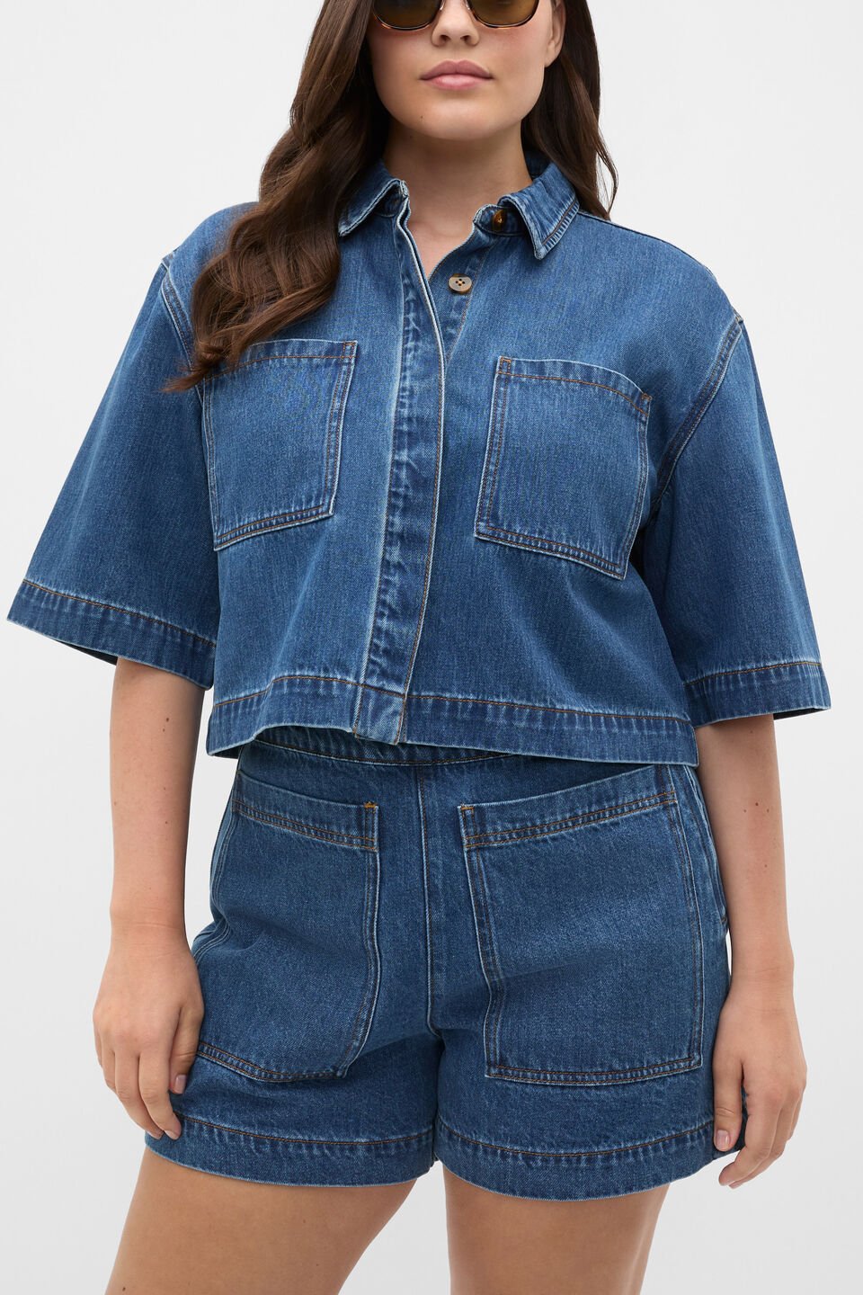 Patch Pocket Cotton Short  Heritage Wash