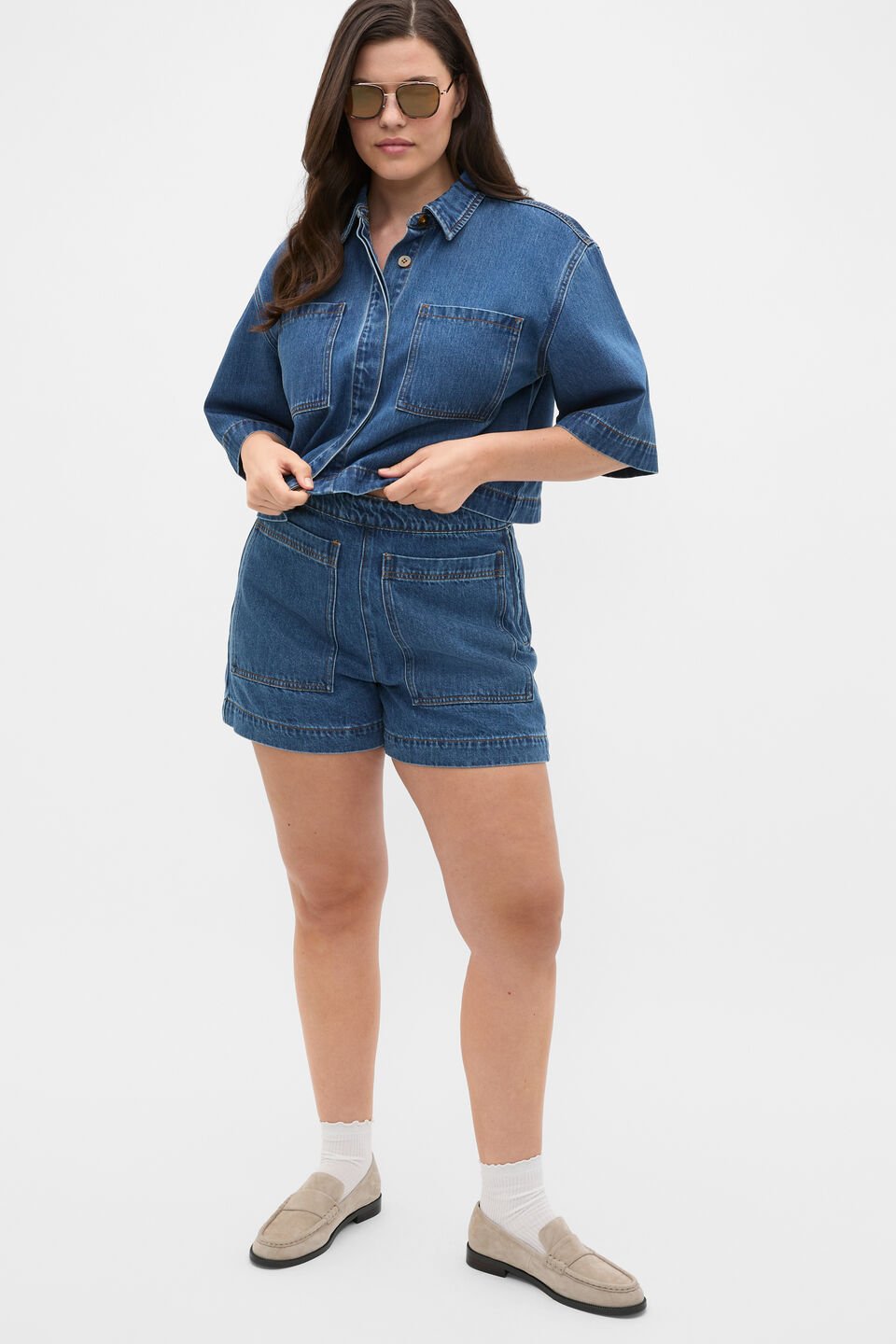 Patch Pocket Cotton Short  Heritage Wash