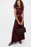 Compact Crepe Knit Skirt  Plum Red  hi-res