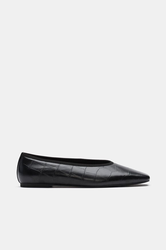 Jordan Square Toe Ballet  Black Croc  hi-res