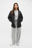 Quilted Rib Collar Jacket  Black  hi-res