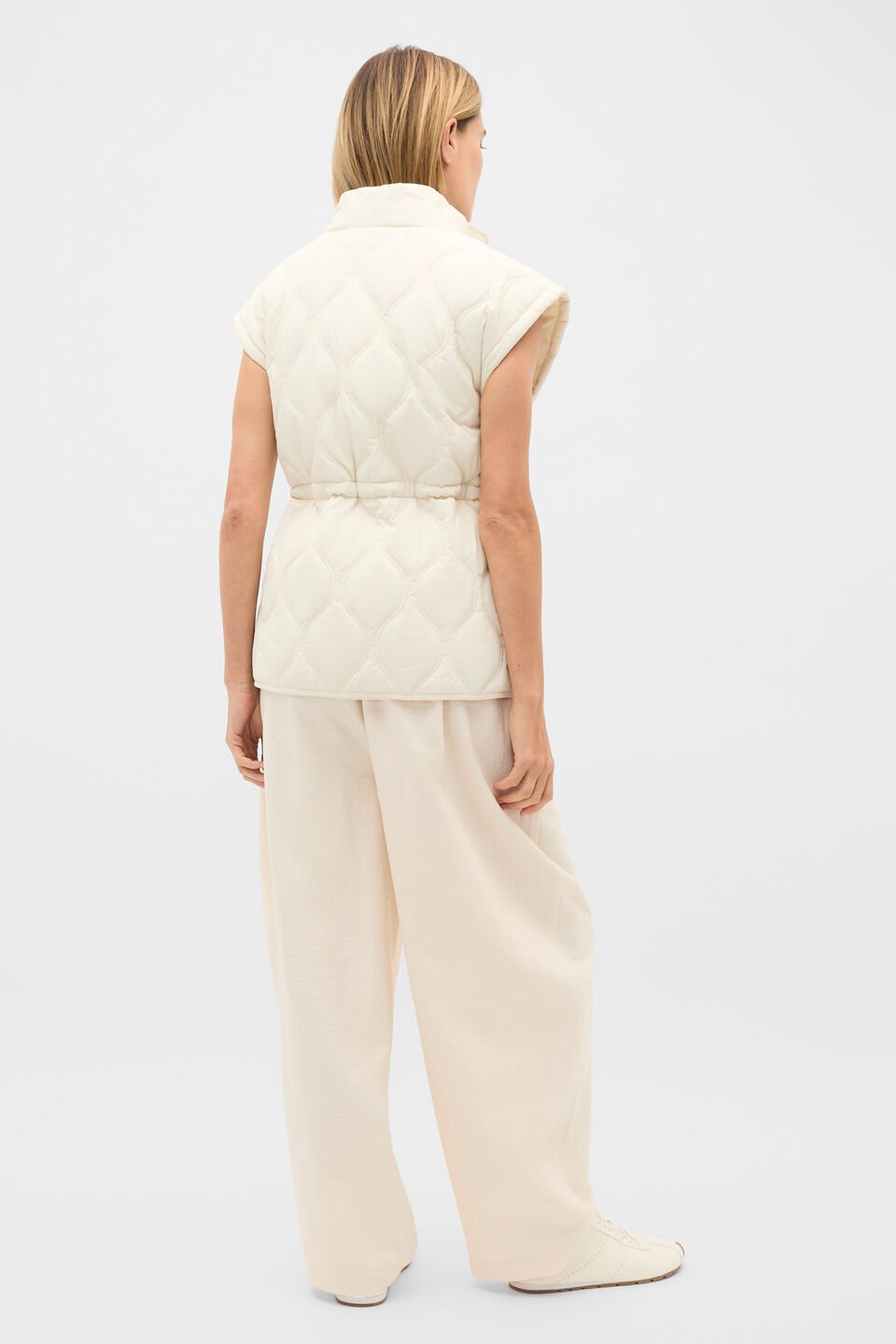 Quilted Vest  Coconut Cream