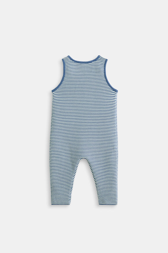 Logo Knit Overall  Navy Stripe  hi-res