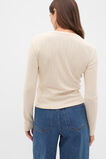 Pointelle Long Sleeve Top  Vanilla Cream  hi-res