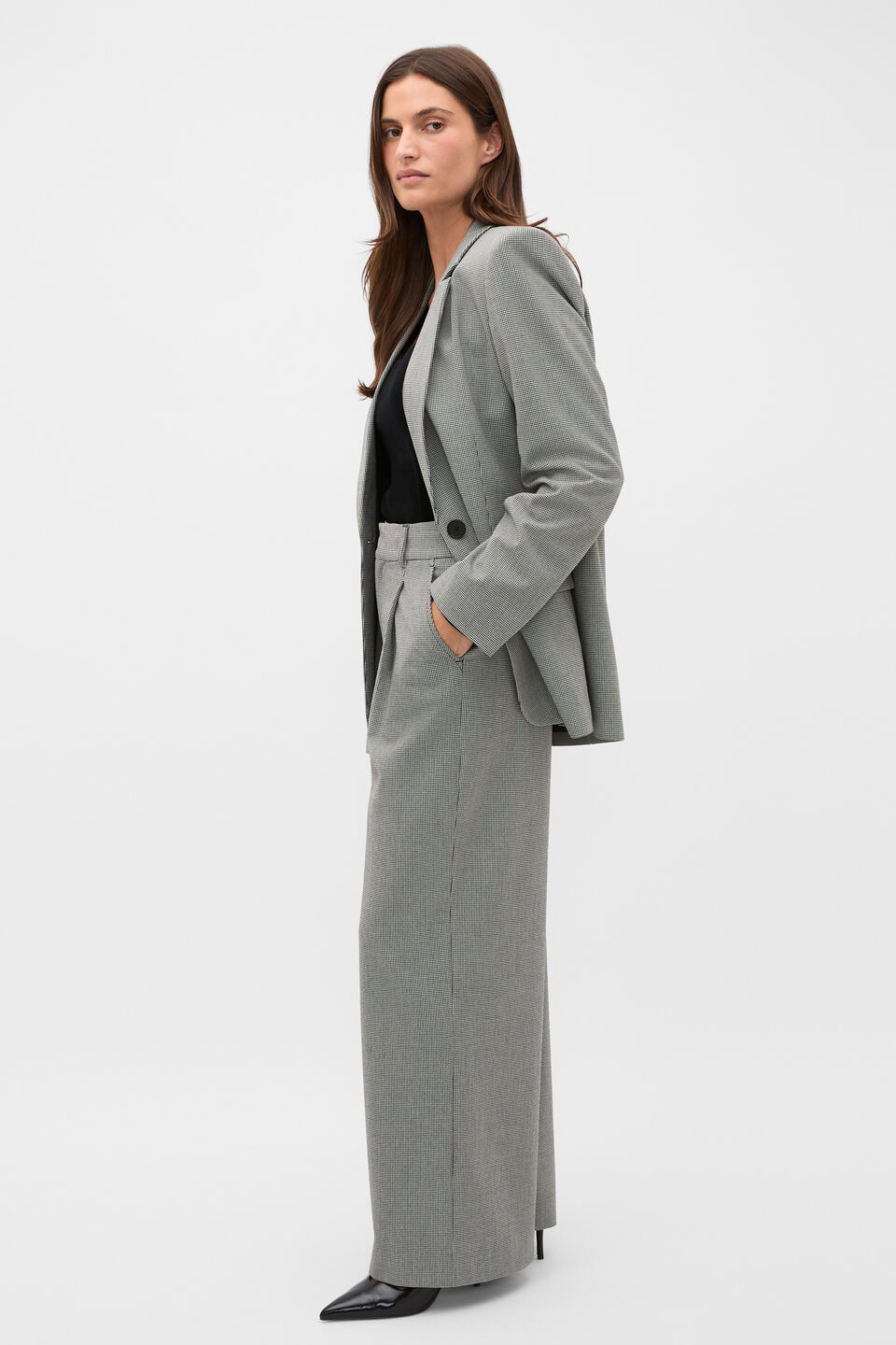Houndstooth Tailored Jacket  Houndstooth