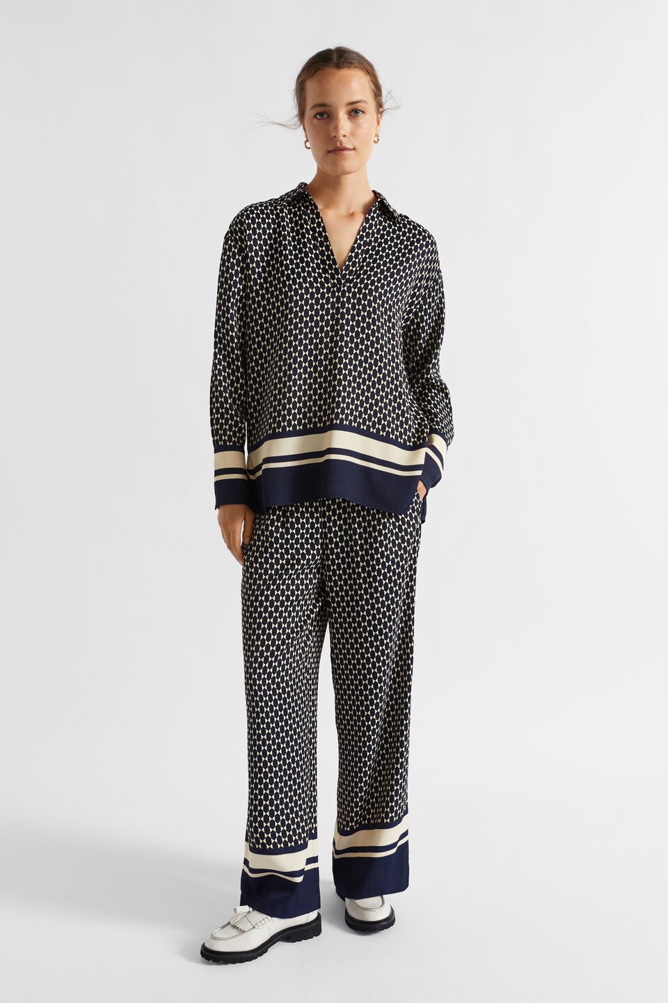 Diamond Geo Blouse  Midnight Sky Geo