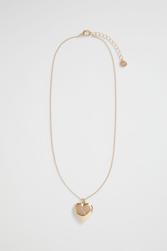 Diamante Initial Locket  X  hi-res