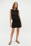 Crochet Knit Tank  Black  hi-res