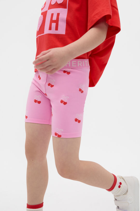 Heart Cherry Bike Short  Candy Pink  hi-res