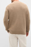 Cotton Crew Neck Knit  Dark Stone  hi-res