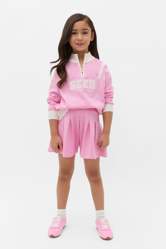 Quarter Zip Logo Sweat  Candy Pink  hi-res