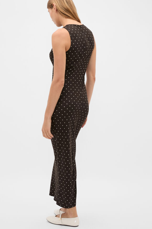 Spot Print Dress  Coffee Bean Spot  hi-res