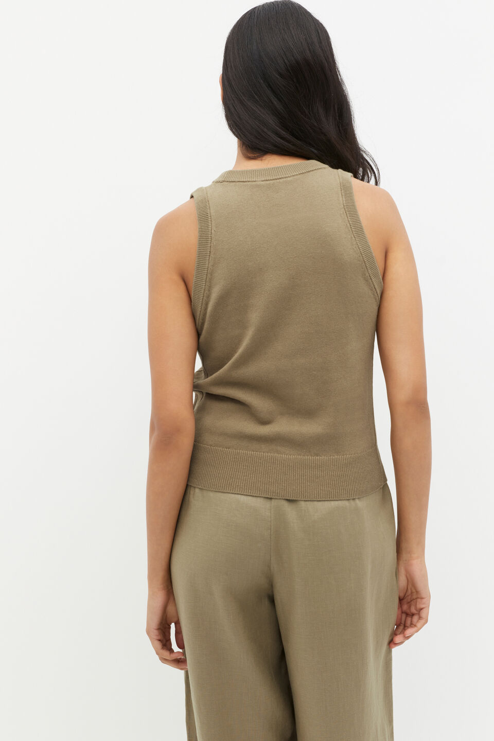 Knit Halter Vest  Rosemary