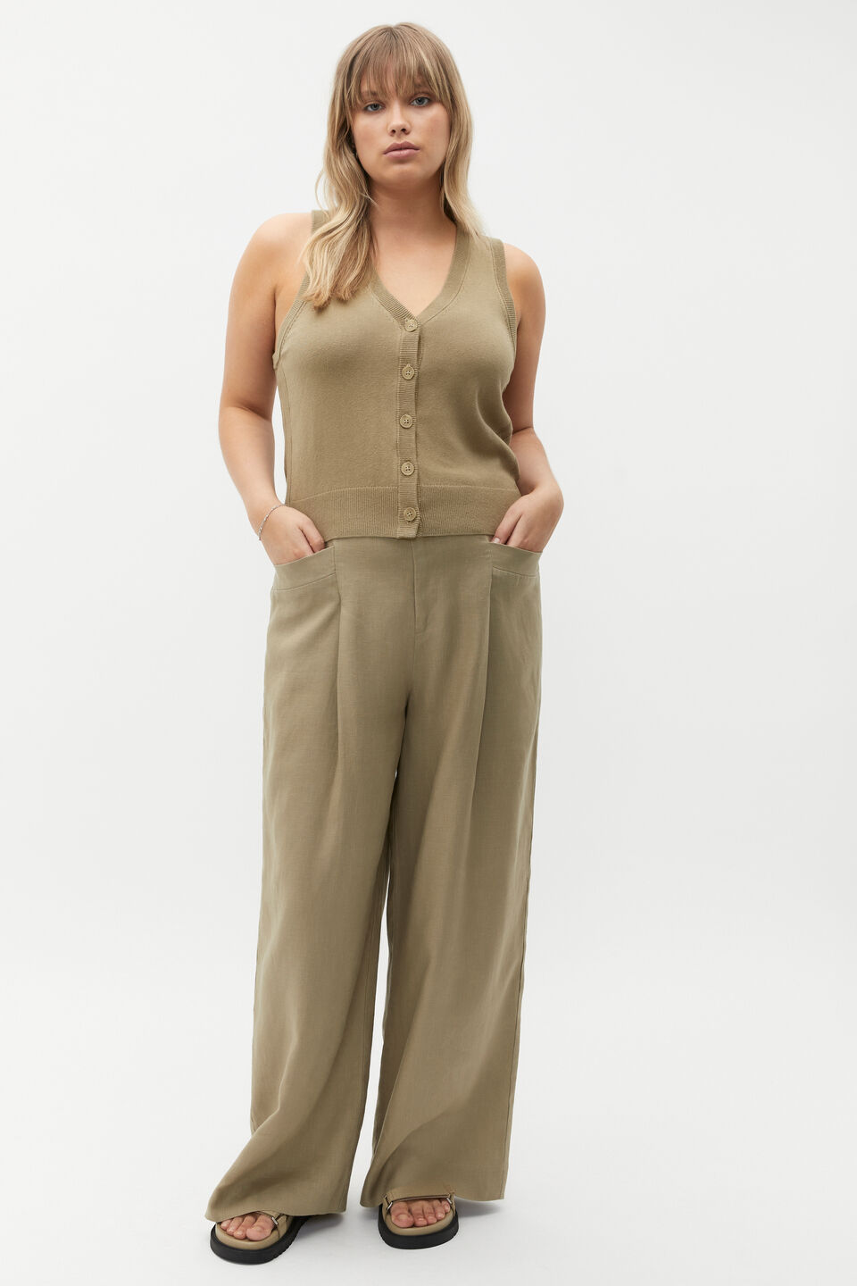 Knit Halter Vest  Rosemary