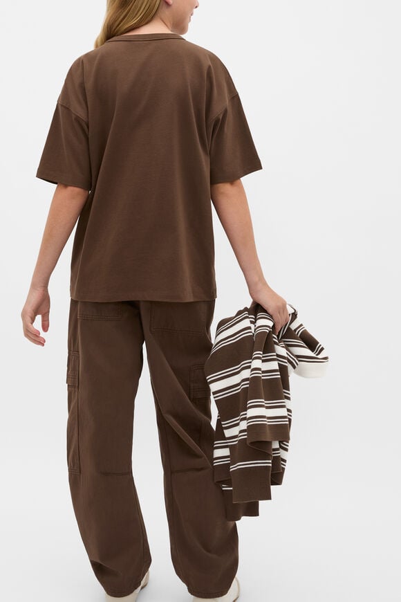 Oversized Logo Tee  Chocolate  hi-res