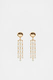 Pearl Station Long Earring  Gold  hi-res