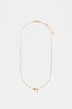 Stone Drop Initial Necklace  J  hi-res