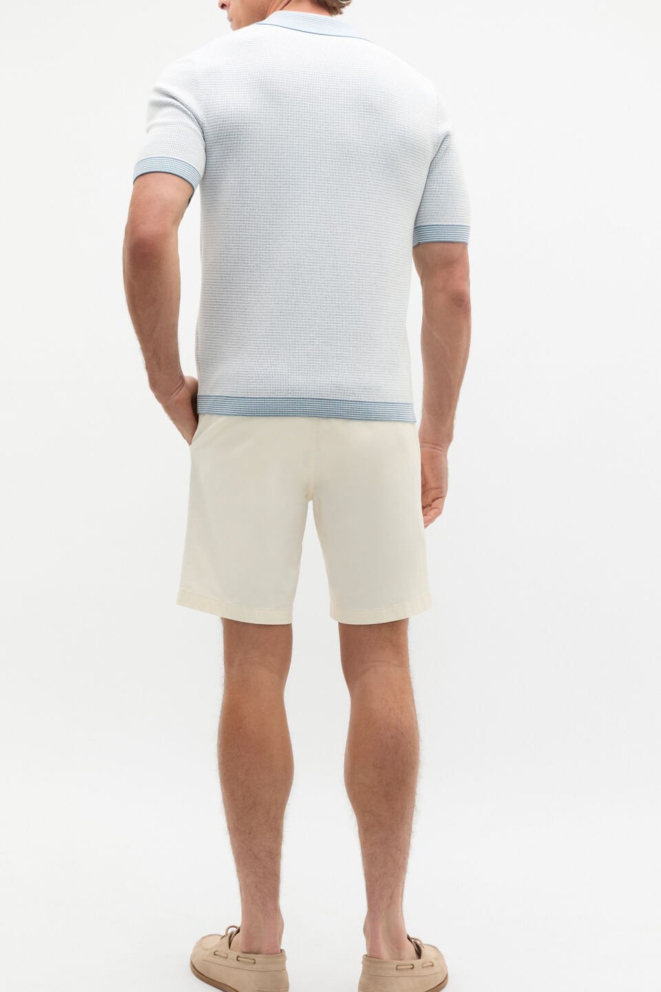 Multi Textured Knit Polo  Sailor