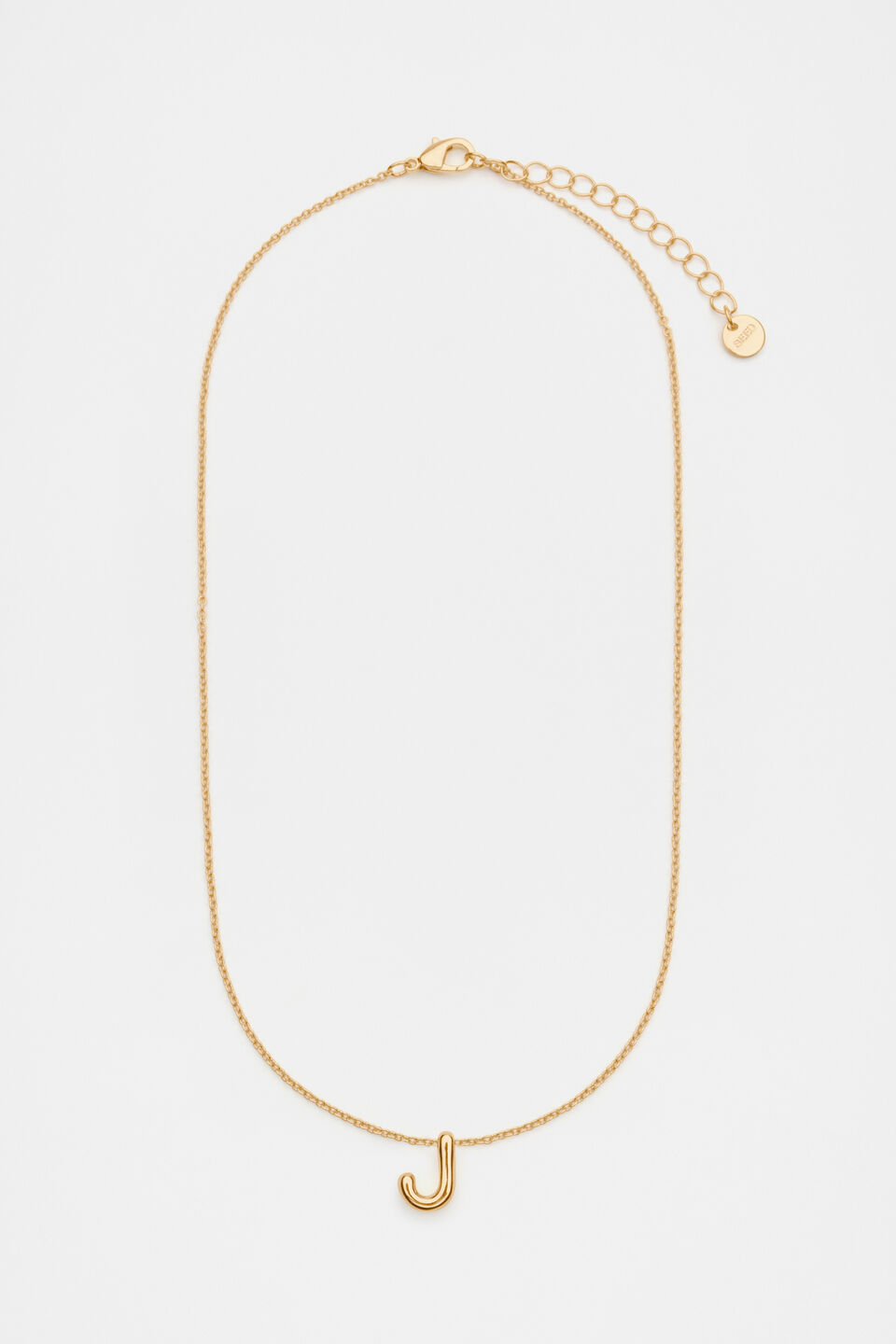 Bubble Letter Necklace  J