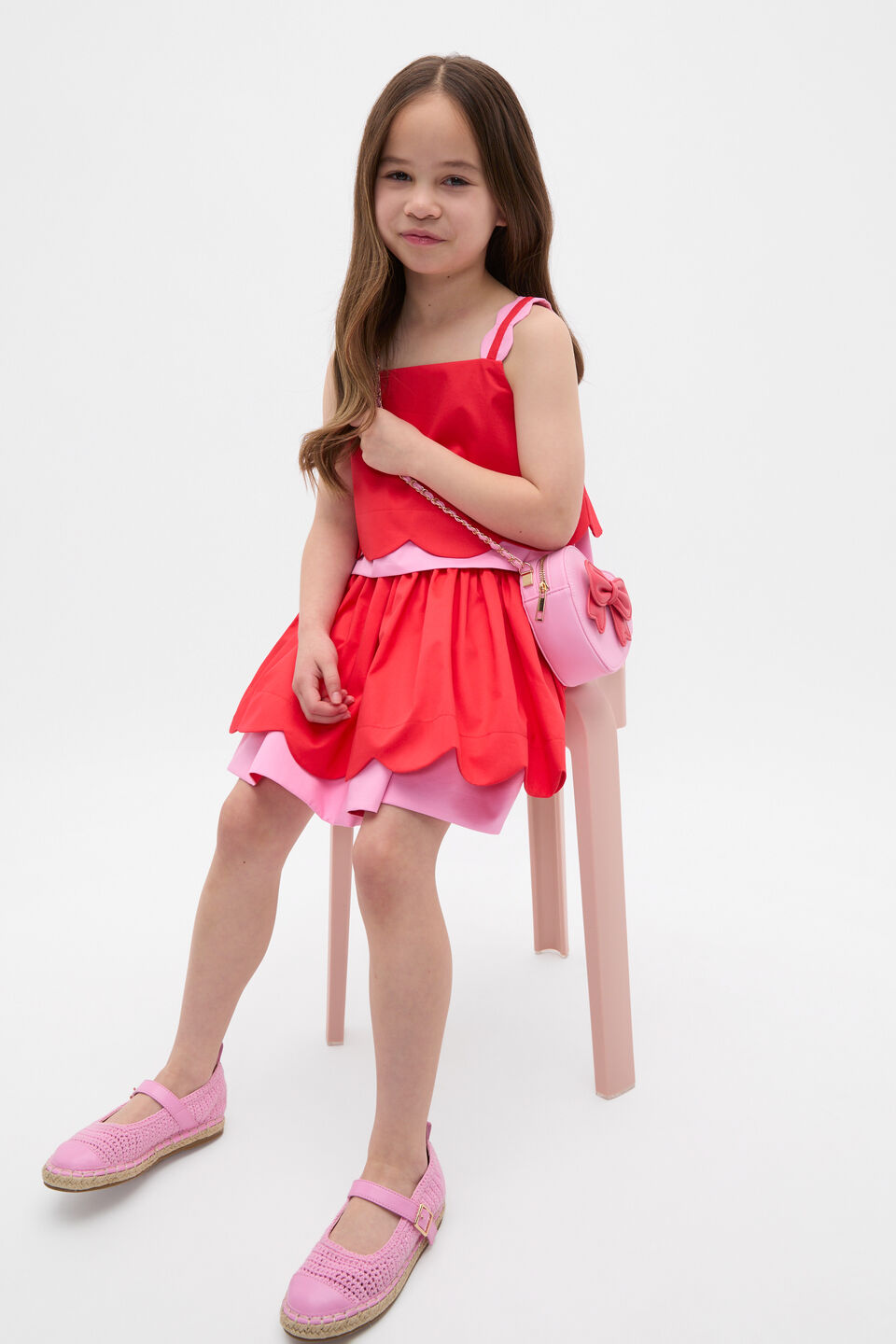 Scallop Cami  Strawberry Red