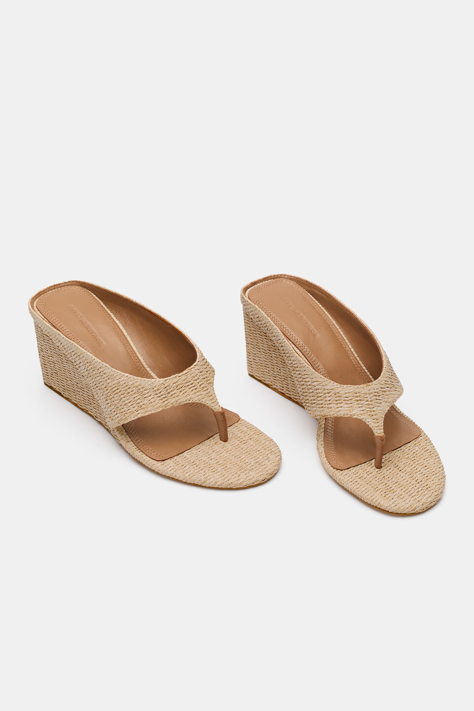 Tove Fine Weave Wedge  Ecru