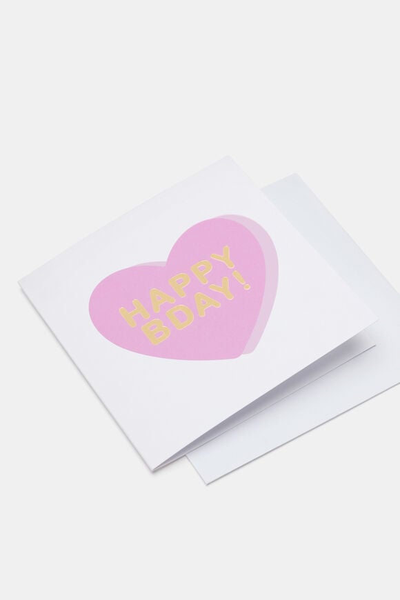Heart B'day Card  Multi  hi-res