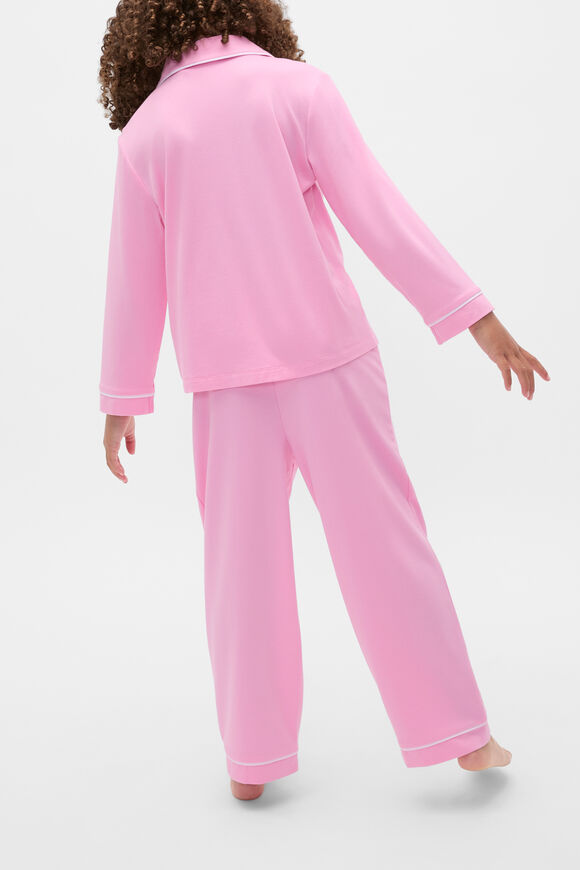 Piped Jersey Pyjama  Candy Pink  hi-res