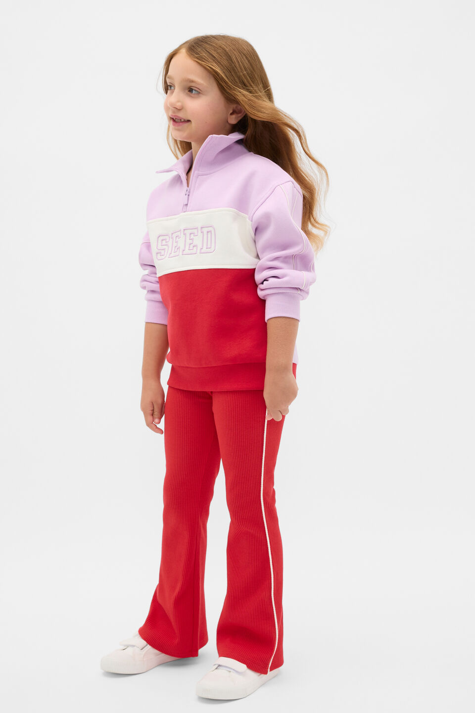 Core Panelled Sweater  Orchid