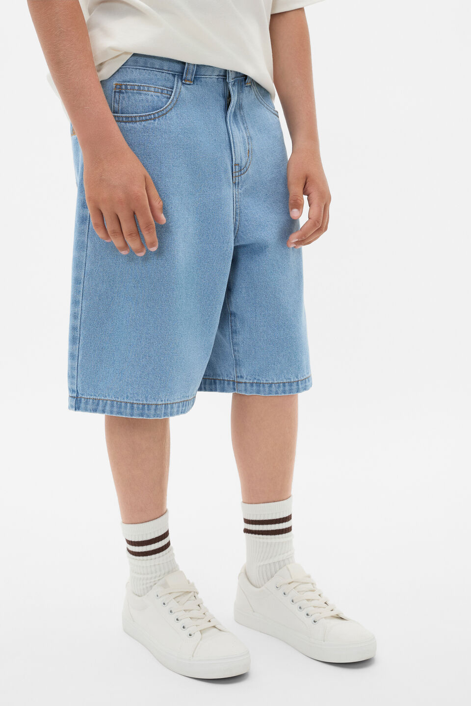 Denim Jort  Light Blue Wash