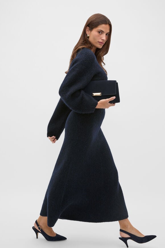 Luxe Fluffy Crop Knit  Twilight Blue  hi-res