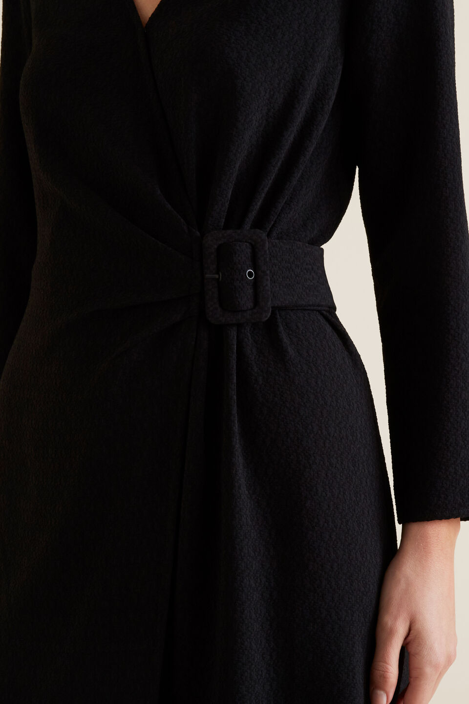 Buckle Wrap Dress  