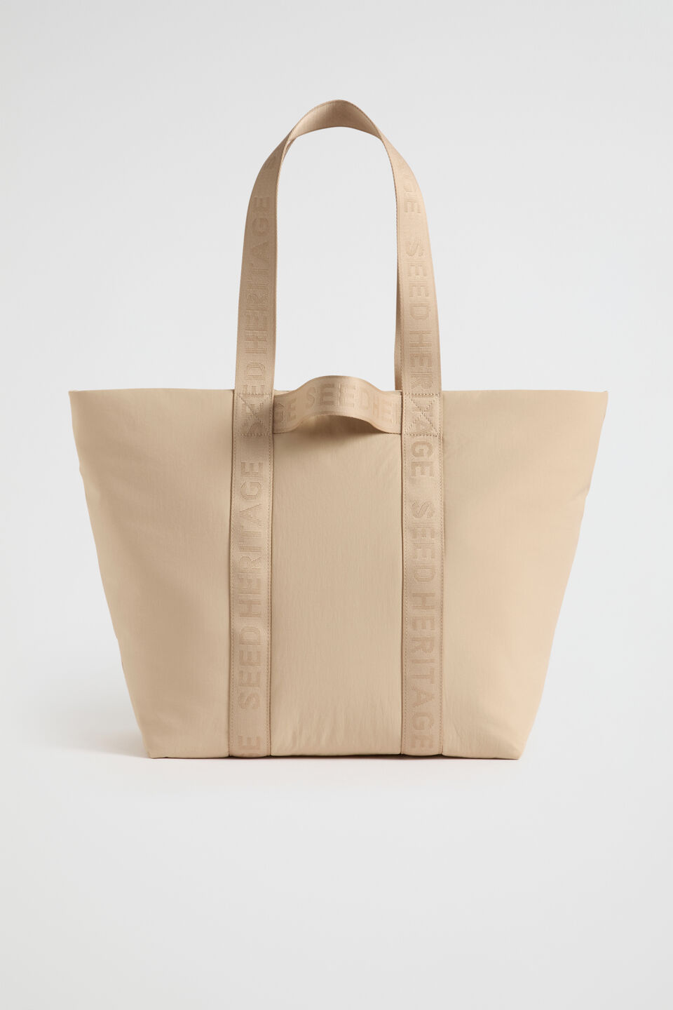 Monochrome Logo Tote  Champagne Beige