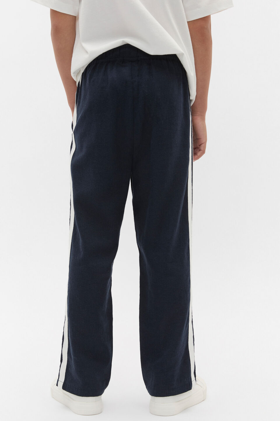 Linen Blend Trouser  Midnight Blue