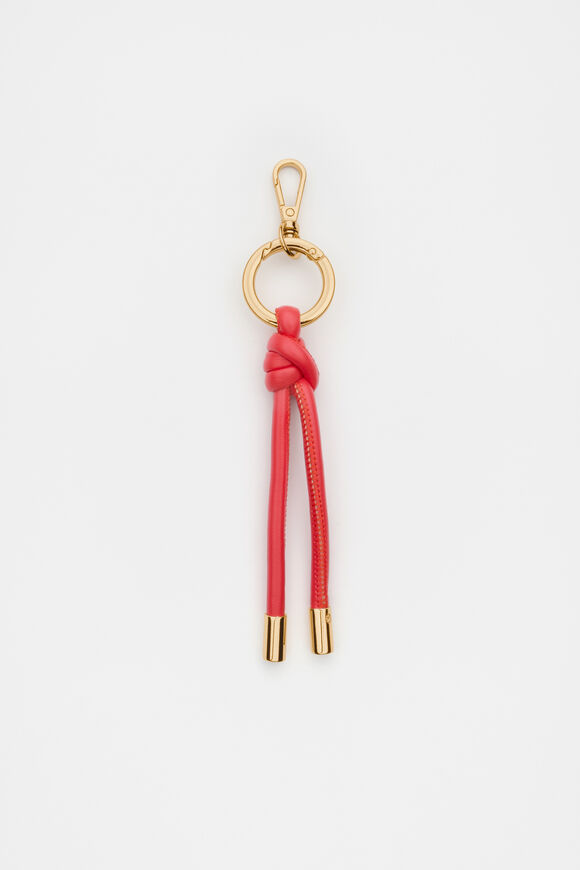 Knot Detail Keyring  Electric Crimson  hi-res
