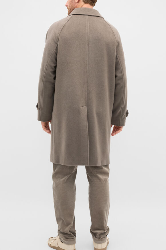 Wool Blend Coat  Taupe  hi-res