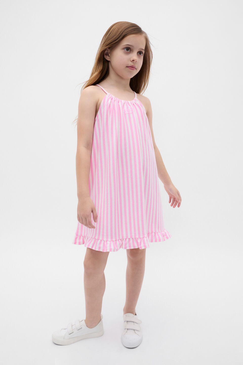 Stripe Logo Dress  Candy Pink