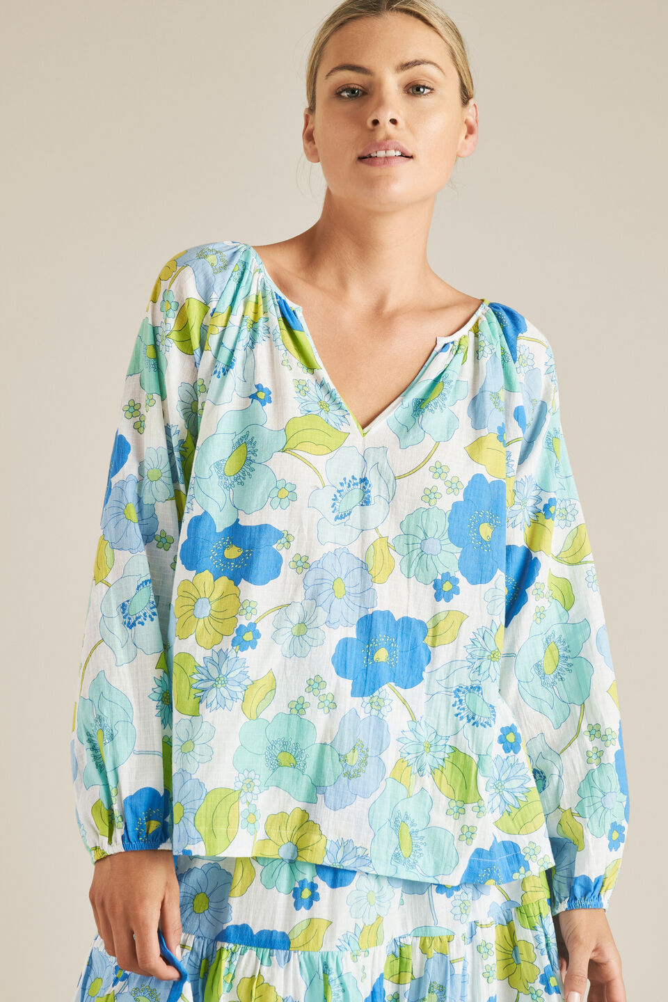 Retro Floral Blouse  