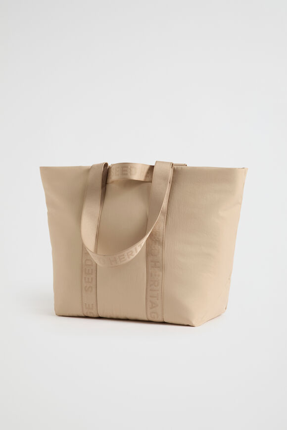 Monochrome Logo Tote  Champagne Beige  hi-res